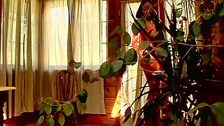 Hot busty ebony MILF gives him amazing blow and boobjob