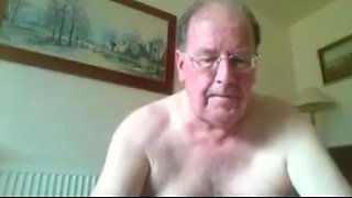 Grandpa stroke on webcam