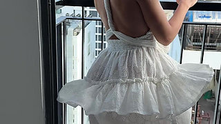 Flashing on the Balcony While You Worship My Body, Slave