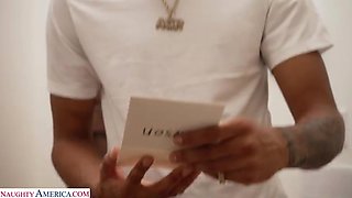 Legendary busty blonde MILF Nikki Benz gives son's friend a birthday fucking