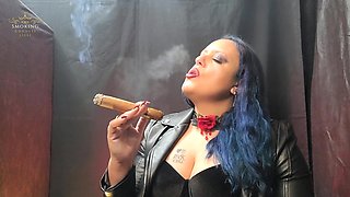 Smoking a Don Pancho Cigar