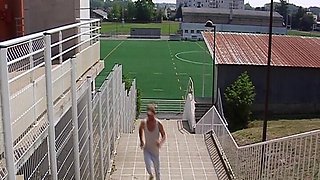 French College Babes Kissing After Class