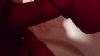 Blowjob Mistress gets some gentle mouth fucking and a facial.