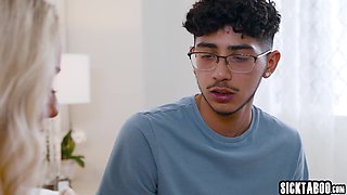 Stepmom fucks her stepson with boner