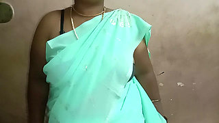 I went to my stepaunt&#039;s house and she was so beautiful in a saree, then I grabbed her breasts and shared her bed.