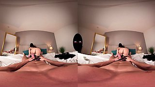 Way Too Tight For(4K) - Blowjob and POV VR hardcore in pantyhose