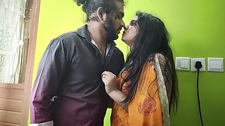 Saree and bra Vaishnavy dominating Sharun Raj kisses on him and remove his shirt , Mallu hot girl dominating his partner & kiss