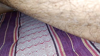Dehati chudai with hott Desi pinky bhabhi with step brother big black hairy cock put inside her mouth and hairy tight pussy