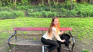 Liz Rainbow Smoking a Flor De Oliva Cigar Outdoors