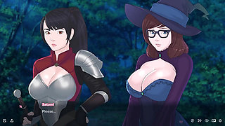 Witch and Fae Threesome -quickie Fantasy Adventure #3 Adult Game Gameplay