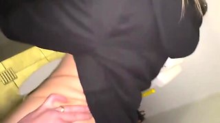 We were caught during anal sex in the public restroom but kept going