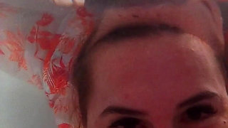 Breath Holding Underwater in Bathtub and Record with Waterproof Camera