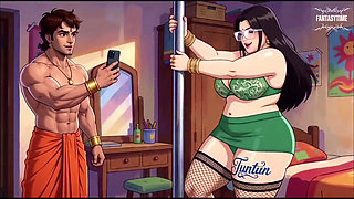 Bheem fucked Tuntun while she recording her reels video