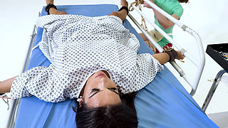 Latex Medical Play: Latina in Restraints, Gagged and Made to Orgasm (hd + Bts)