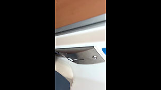 Crazy Risky Handjob in the Train and Left a Surprise on the Seat