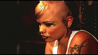 Inked couple fucked sexy babe