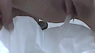Teen pissing in bathroom