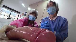 TWO NURSES decided to try out my NEW DICK in practice in Hospital