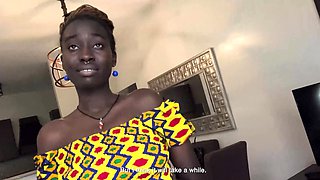 EBONY Slut started GAGGING On My Big Cock