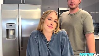 Step Brother Fucks Hot Blonde Girlfriend Khloe Kapri - Amateur Taboo Fantasy POV