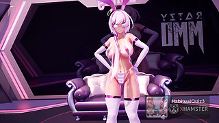 mmd r18 Bunny Style fuck hard cheating wife milf big tits want to fuck hard no cum swallow blowjob 3d hentai