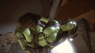 Three Futa Orks Fuck Hard in an Abanodned House