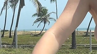Batty Lux Topless Car Washing Busty Blonde Cleaning Car with Big Natural Tits