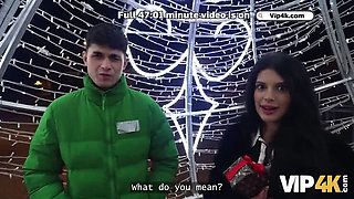 Hot Brunette POV Sex with Cutie for Xmas - HD 1080p Czech Streets Fuck
