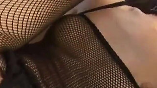 Teen Kapranova swallows cock while having black toy in her ass