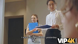 Vip4k. lesbos is a flawless work break for these office whores