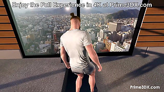 Futanari Gym Domination: Buff guy gets intensely pleasured by hung futa in a sweaty workout session at Prime3DX