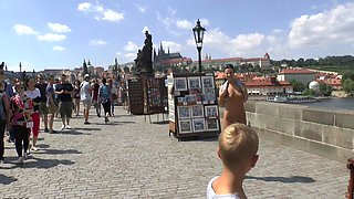 European blonde amateur babe banged in public pov