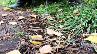 Sexy euro public amateur masturbates outdoors in hd