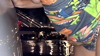 Belinha Ventured Out and Had a Lot of Fun Under the Bridge on the Island, and Even Got Some Milk in Her Mouth.