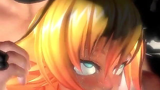 Anime Cowgirl Sex Cage Wrestling Deepthroat and Anal Pounding