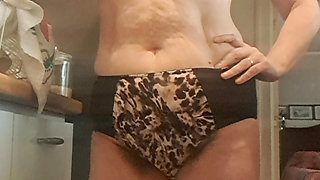 Dirty panties, wet with excitement, records herself for lover