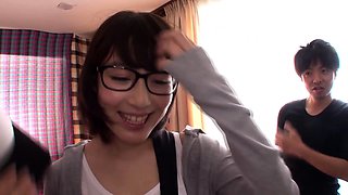 Asian schoolgirl enjoy group sex