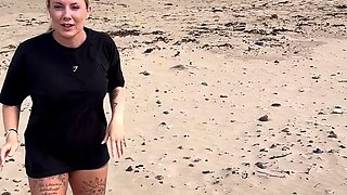 An awesome blond woman with big boobs part1
