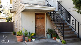 Cuckold Watches His Girlfriend Cheat to Pay Rent - Bi-sexual Encouragement Cuckolding Cum Kiss