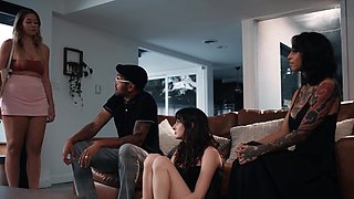 River Lynn & Lana Smalls indulge in a wild threesome with Mickey Mod and Ravyn Alexa
