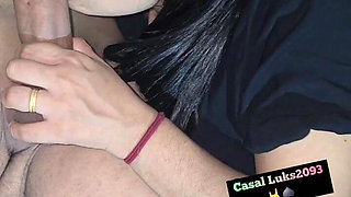 Drooling Cock Dripping Like Never Before in the Cuckold's Mouth