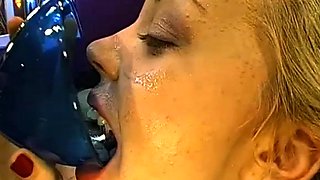 Two hotties paying bills with blowjob and group sex