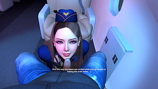 Fucking and cum inside a flight attendant with a perfect body - 3D Animation 4K