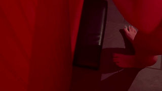 Lots of cum fills my panties at the gloryhole