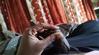 Hand job play the big dick by hard