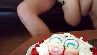 Birthday of a very slutty granny 62 years old