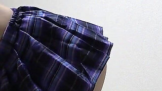 Short Tank Top Spills Out Big Tits, Thighs and Legs in Miniskirt, Wedgie Thong Panties, Busty Japanese Girl Erotic Room Cleaning