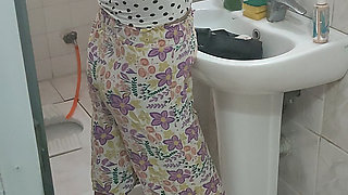 I think I got a bit turned on while doing my makeup in my loungewear.