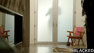 Busty milf Brandi takes his huge BBC balls deep in her pussy