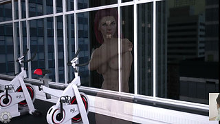 My Gym Trainer Motivates Me by Getting Naked and Showing Me Her Pussy!